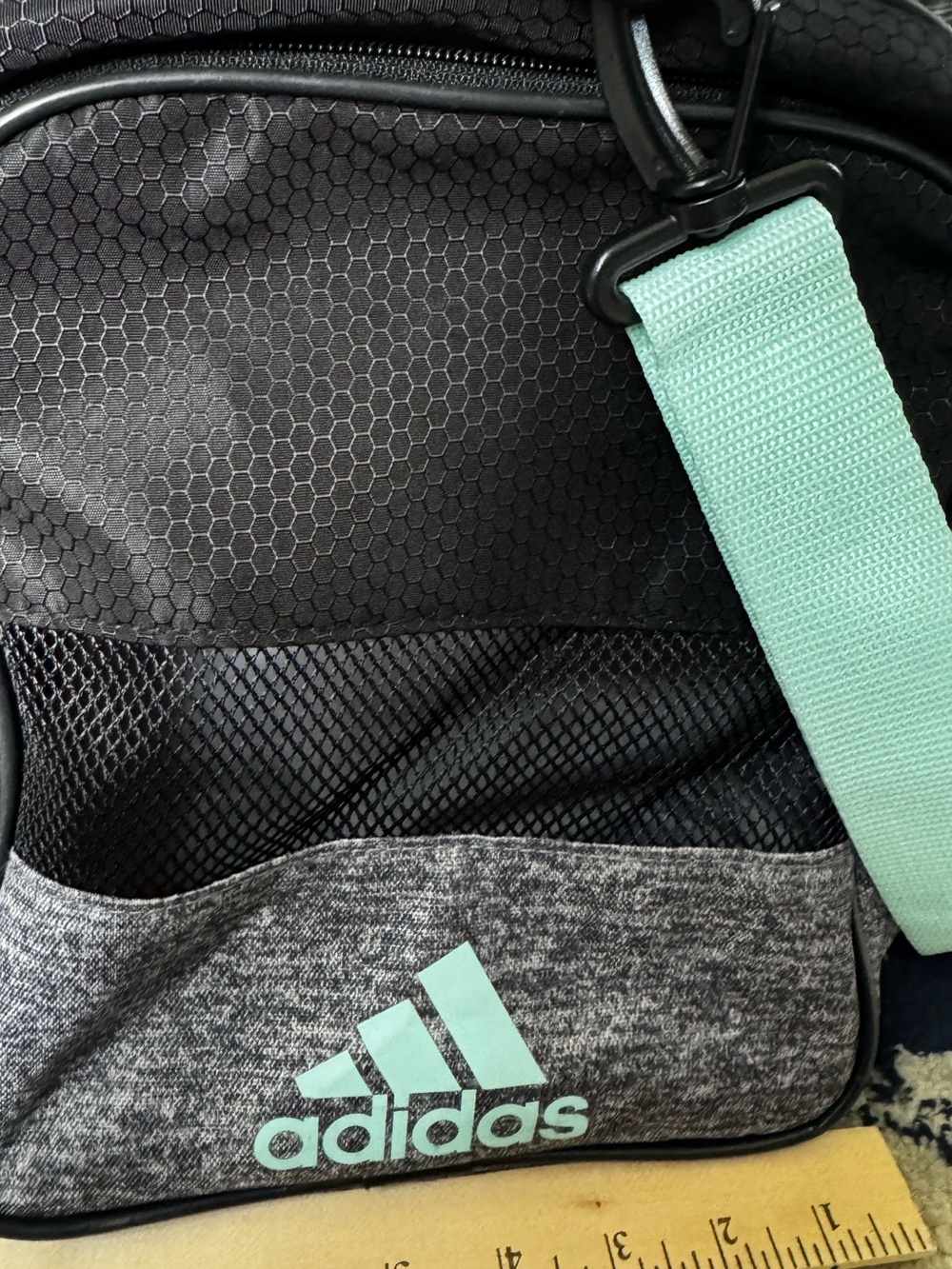 adidas Black and Mint Green Travel Duffel Bag - Picture 5 of 5